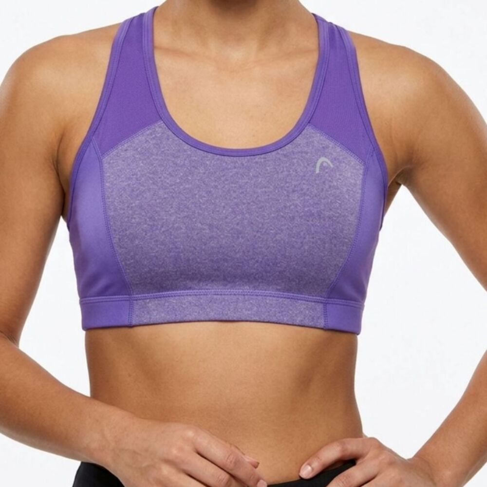 NWT HEAD Purple Medium Impact Racerback Sports Bra - Size Small